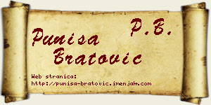 Puniša Bratović vizit kartica